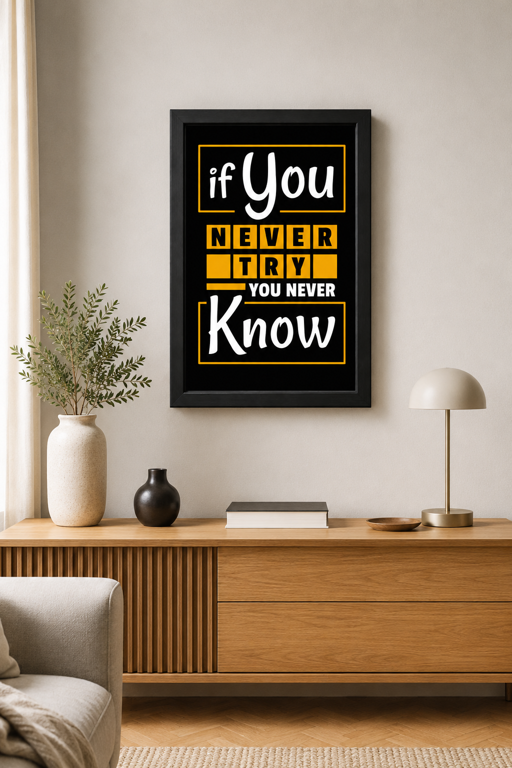 If You Never Try Motivational Frame - Image 2