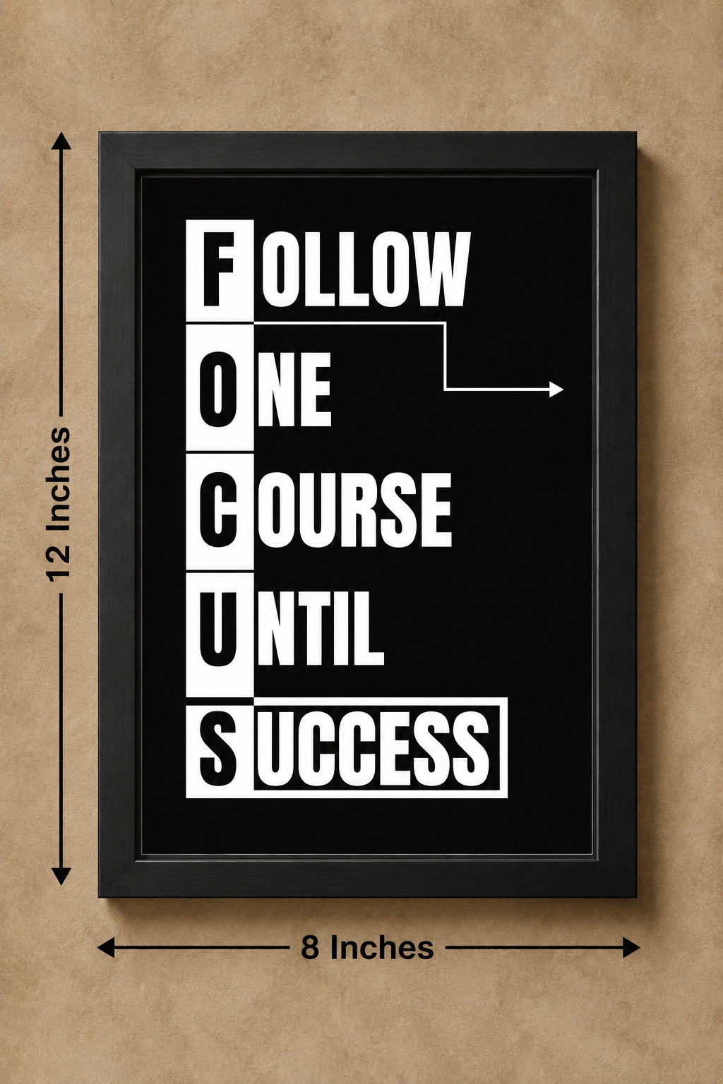 Follow One Course Until Success Motivational Frame - Image 2
